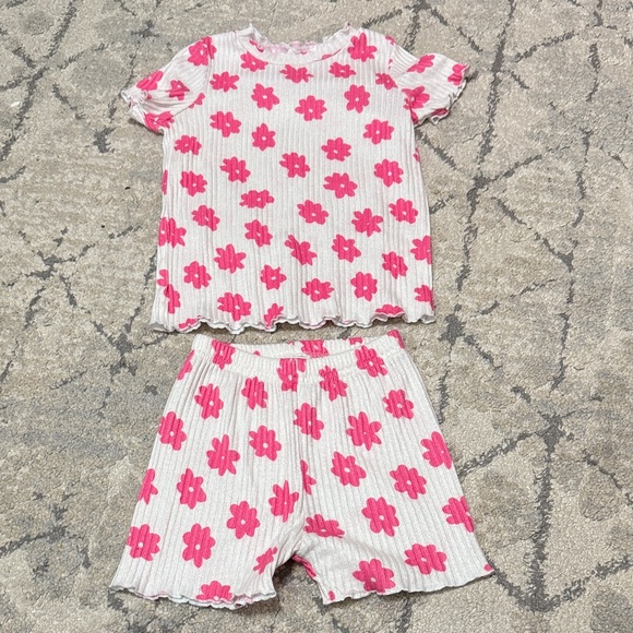 Other - Pink Floral Kids Pajama Set